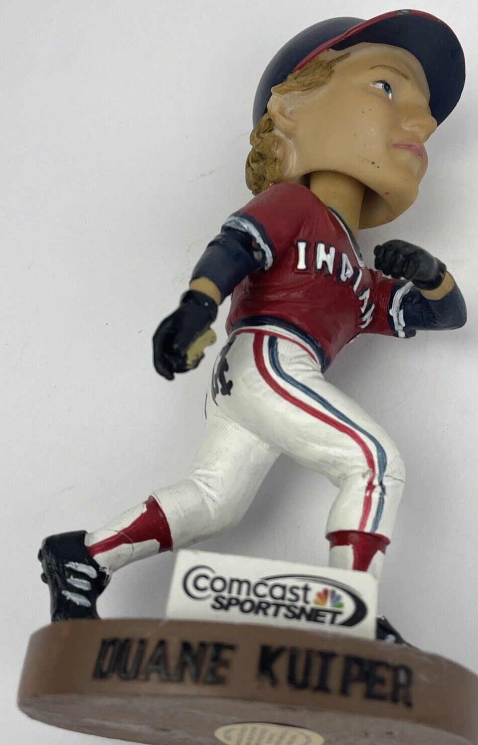 Cleveland Indians Guardians SF Giants Duane Kuiper Bobblehead Signed Broken Bat