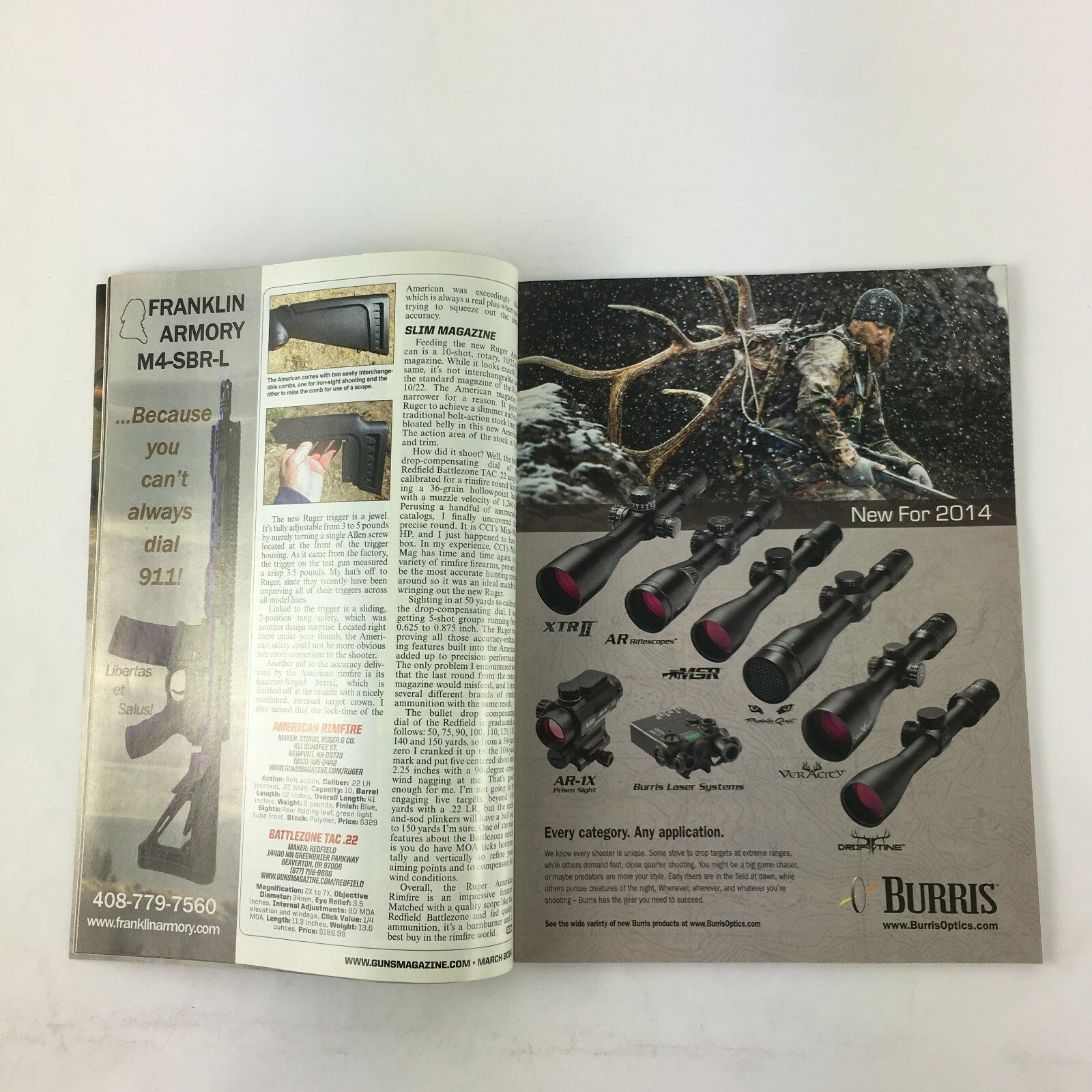 March 2014 Guns Magazine Armalite AR-31 .308 Win Rimfire Special! Ruger .22 LR