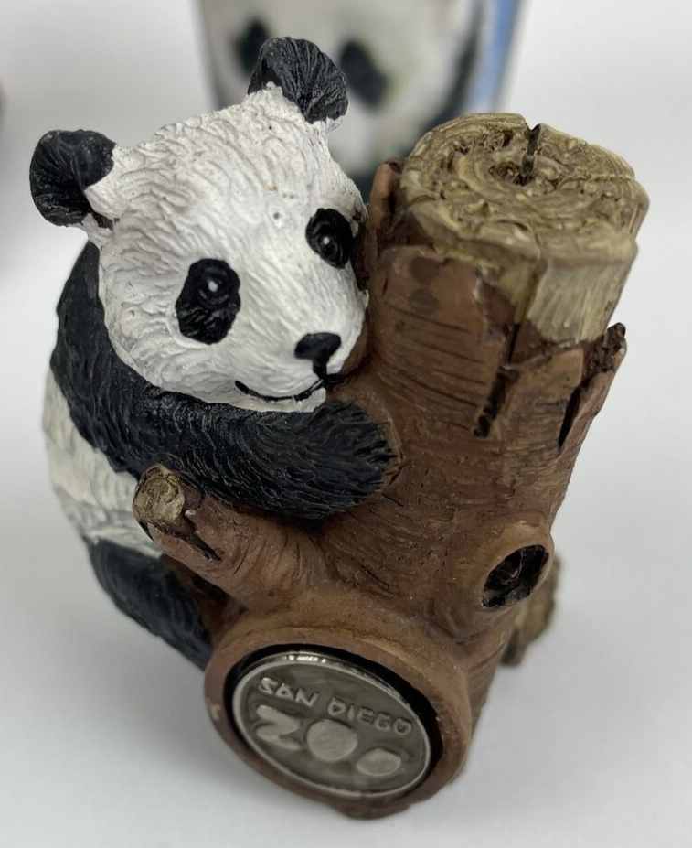 Lot Of 9 x  Assorted Panda Bear Sculpture FIGURINES Gunus Ailuropoda + Furry Pez