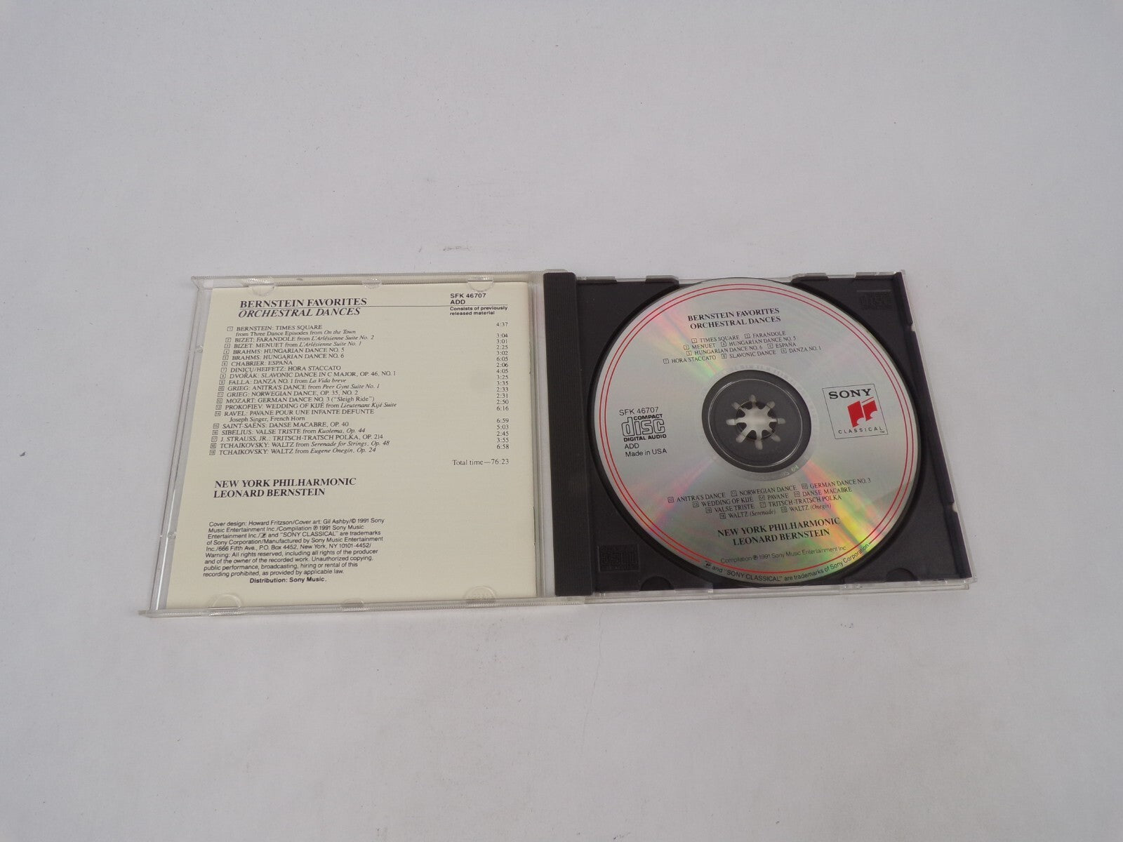 Bernstein Favorites Orchestral Dances Bizet: Farandole Bizet: Menuet BrahmsCD#69