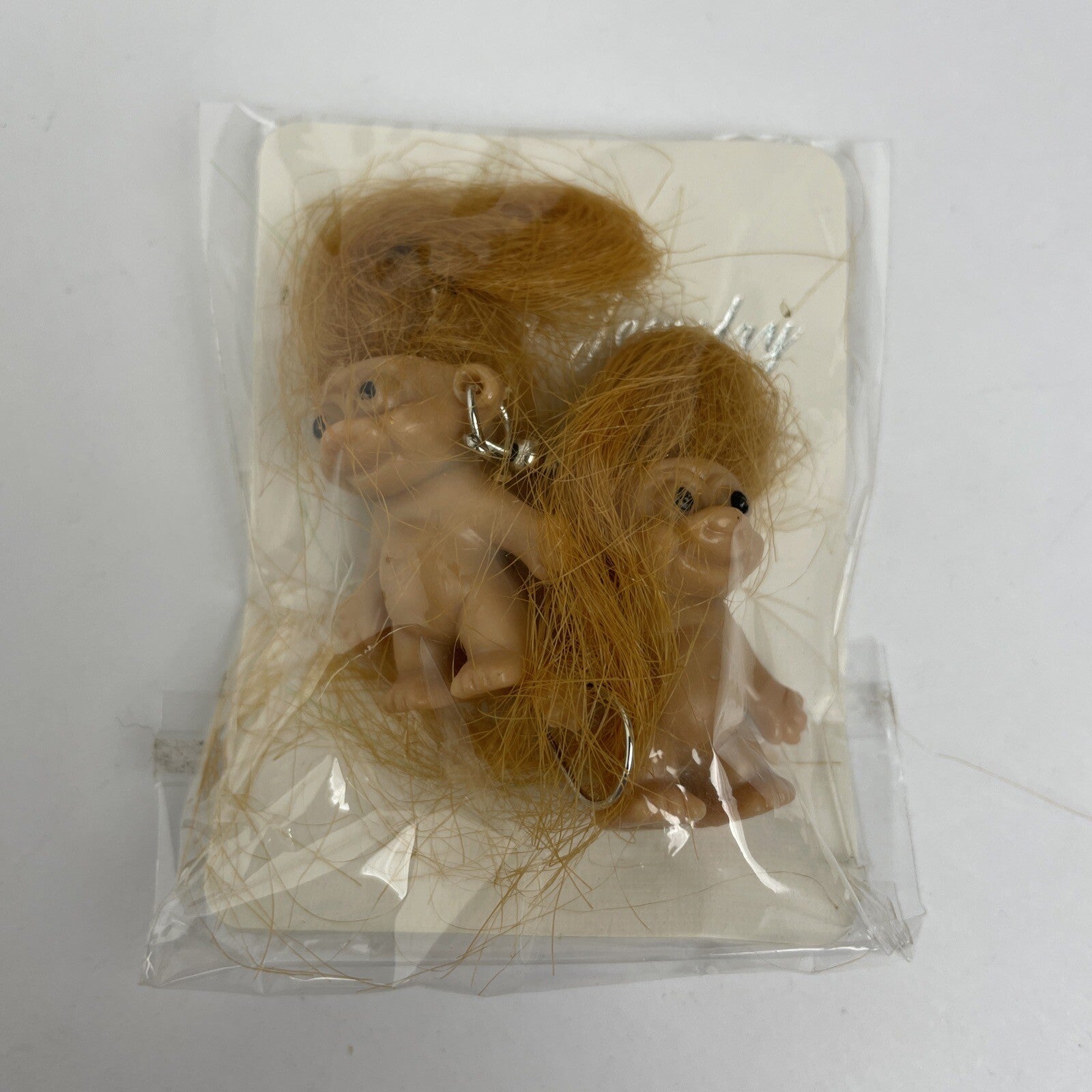 Troll Doll Good Luck All Natural Nude Pierced Earrings Fashion Jewelry - LOOK