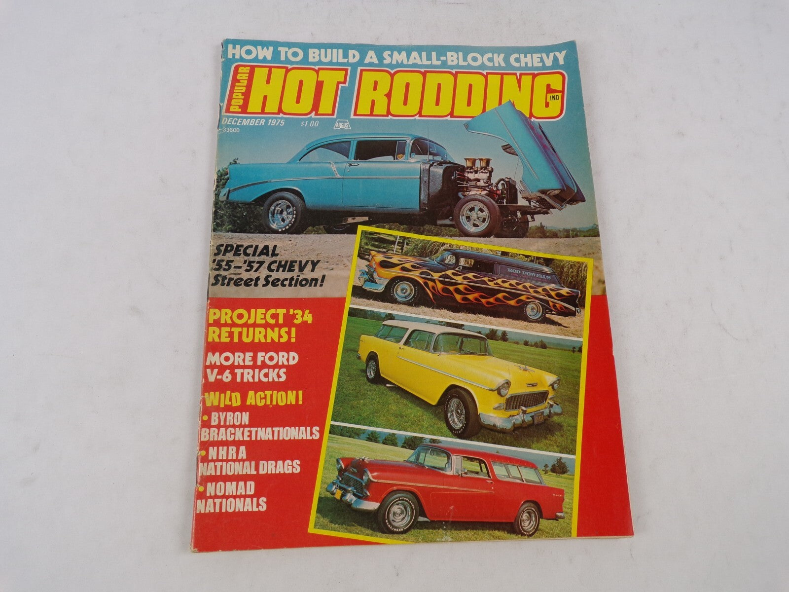 December 1975 Hot Rodding Magazine Special 55 - 57 Chevy Street Section V-6