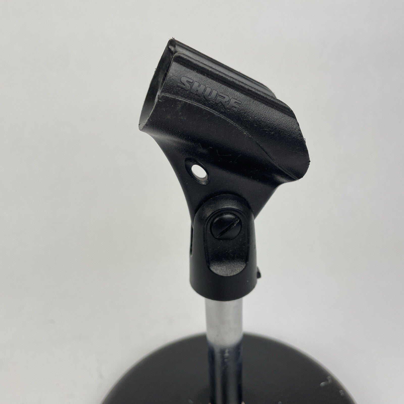 Vintage OEM Atlas DS-5 Microphone desk stand D7-5 DS-10 w Shure Mic Clip     5