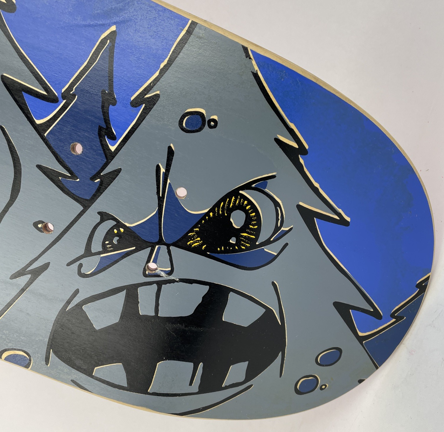 Vintage Woodchuck Laminates Circa 1996 " Angry Trees " Skateboard Deck 8" x 31.5