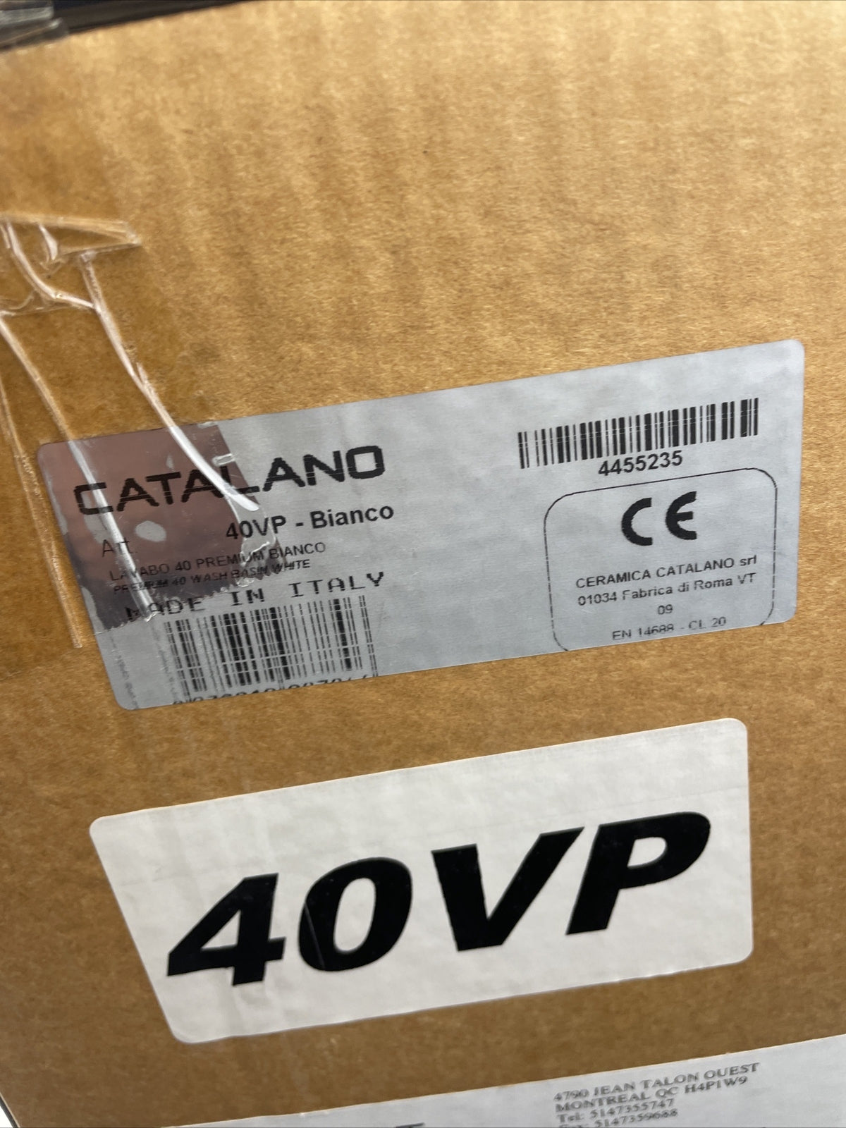 OEM CATALANO ITALY PREMIUM 40VP Basin Bathroom Sink Catalano Premium 40 Basin