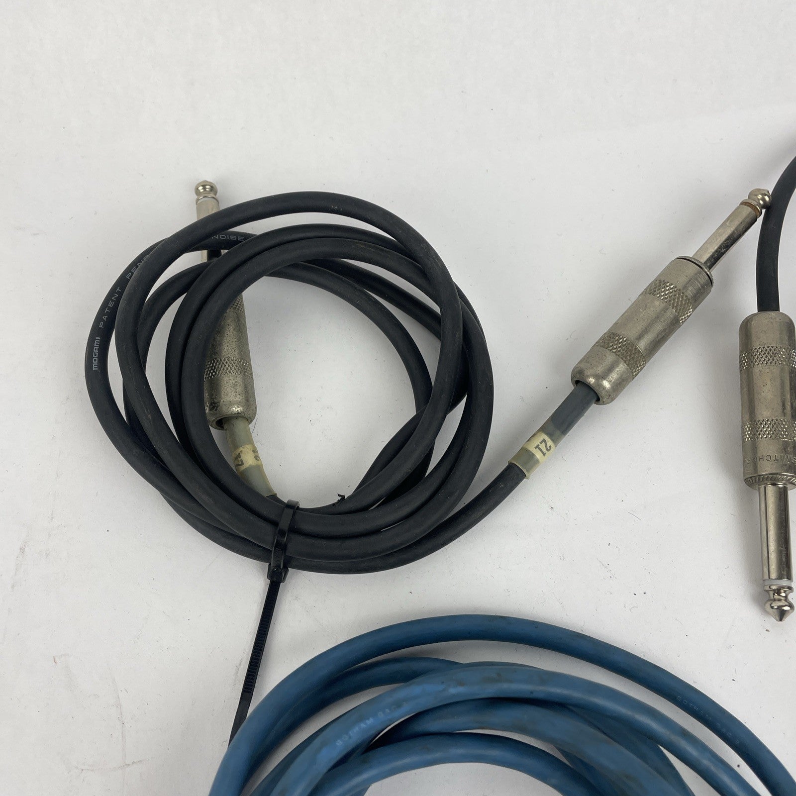 1/4" Mono Jack Male to 1 4" Mono Jack Male Cable Lot of 8 Assorted Lengths