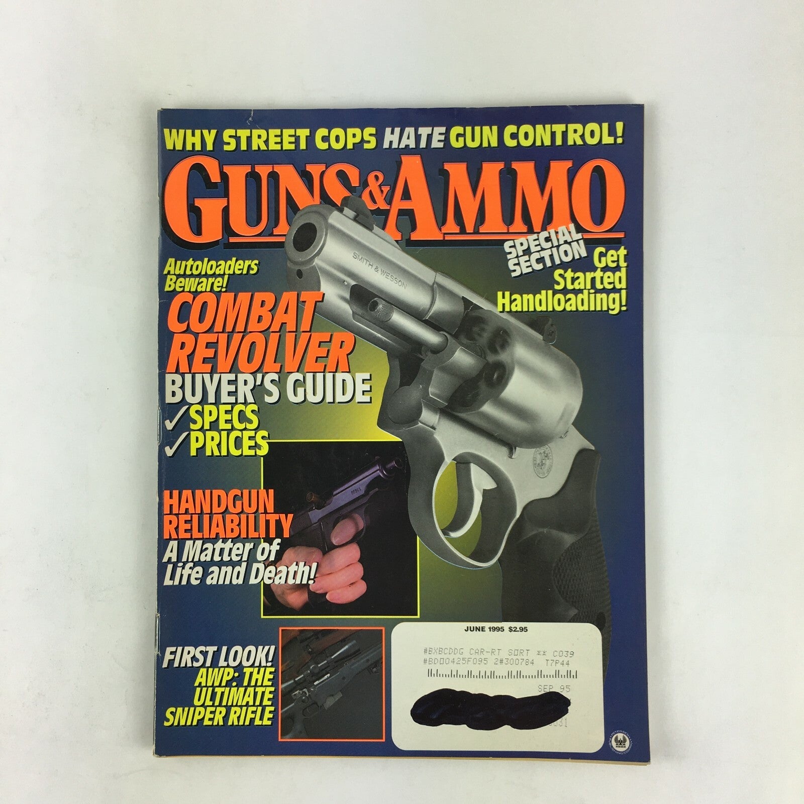 July 1995 Guns & Ammo Magazines Handgun Reliability Combat Revolver