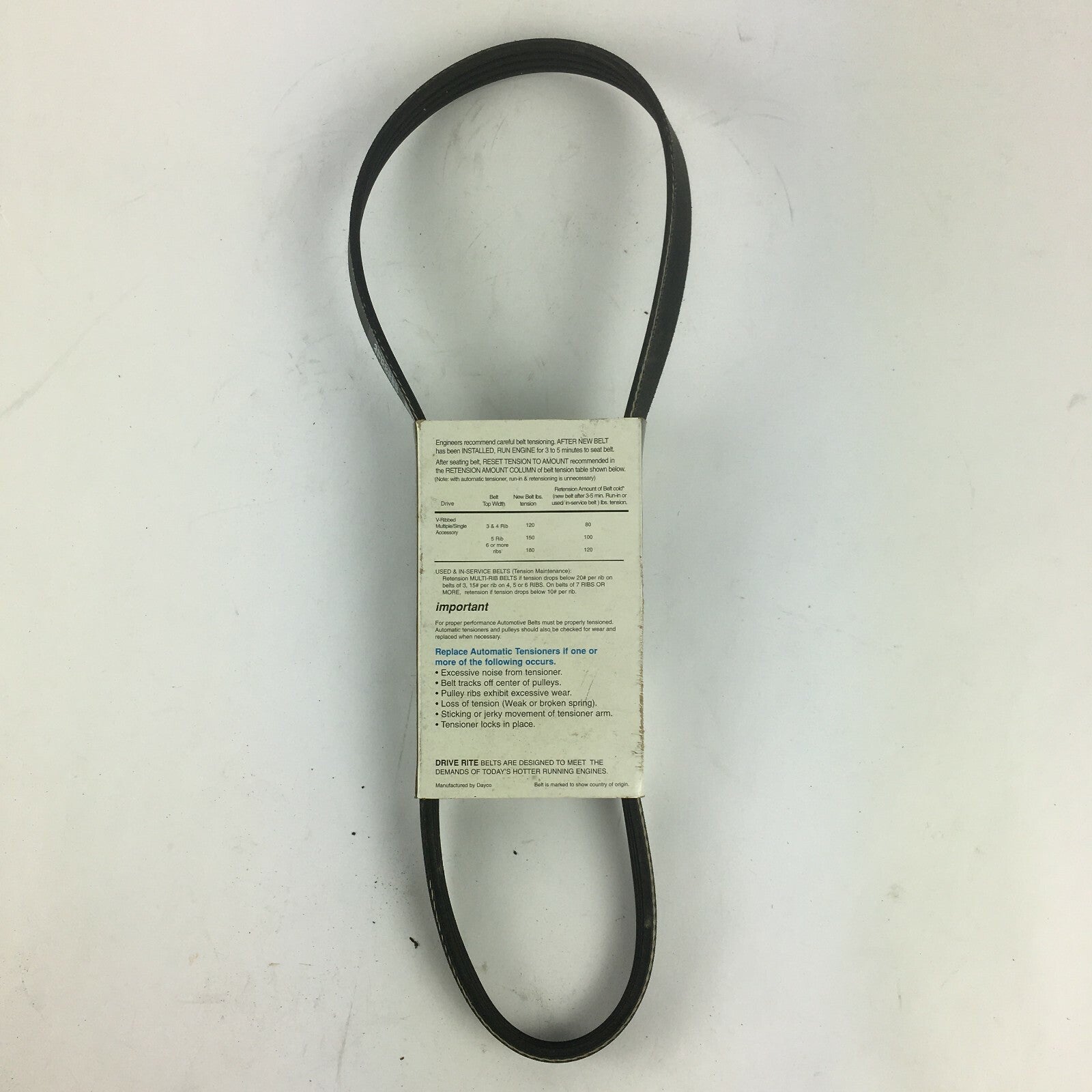 Genuine Drive Rite Automotive V-Ribbed Belt 5040413DR-4PK1050 A5