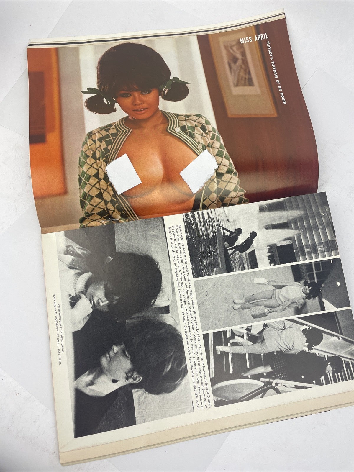 Vintage Playboy Magazine April 1967 Gwen Wong Playmate Centerfold - VGC