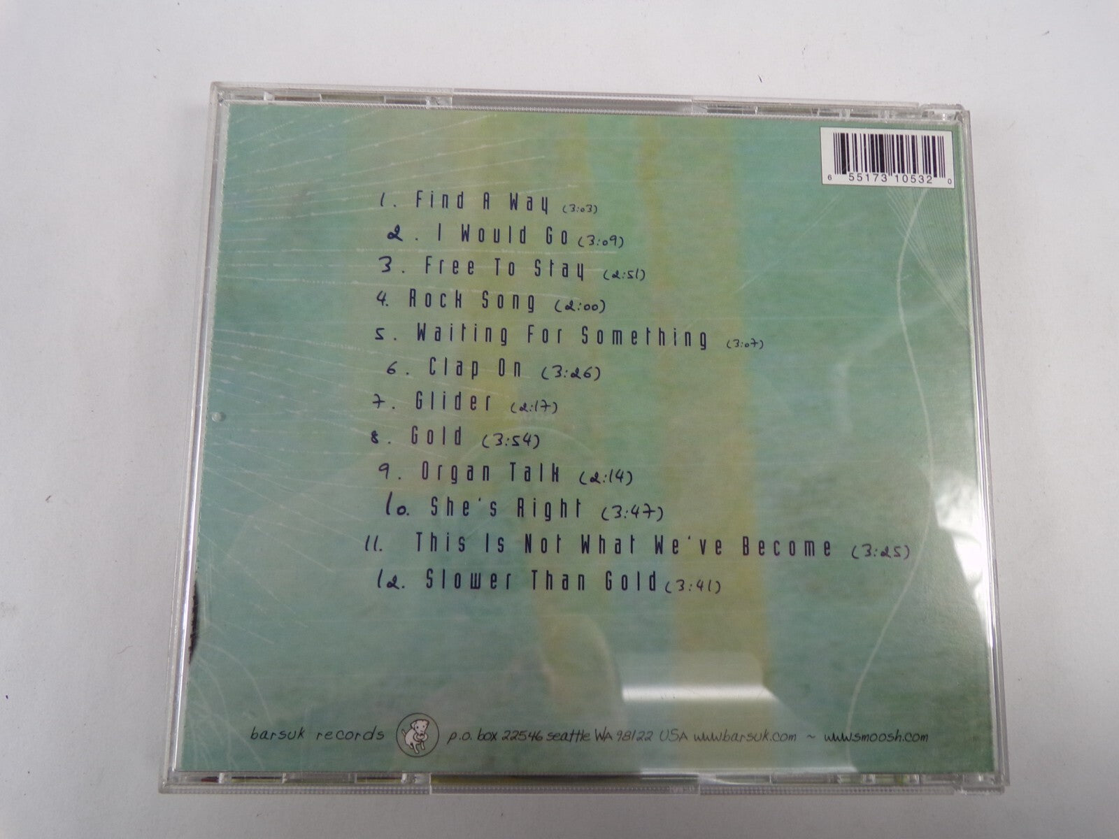 Smoosh Free To Stay Find A Way I Would Go Rock Song Gold Glide Clap On CD#59