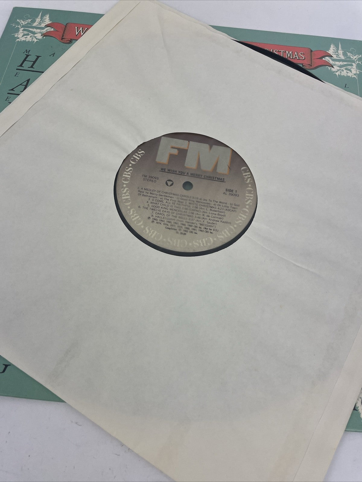 Various – We Wish You A Merry Christmas - 1985 - CBS FM 39093 Vinyl LP Record
