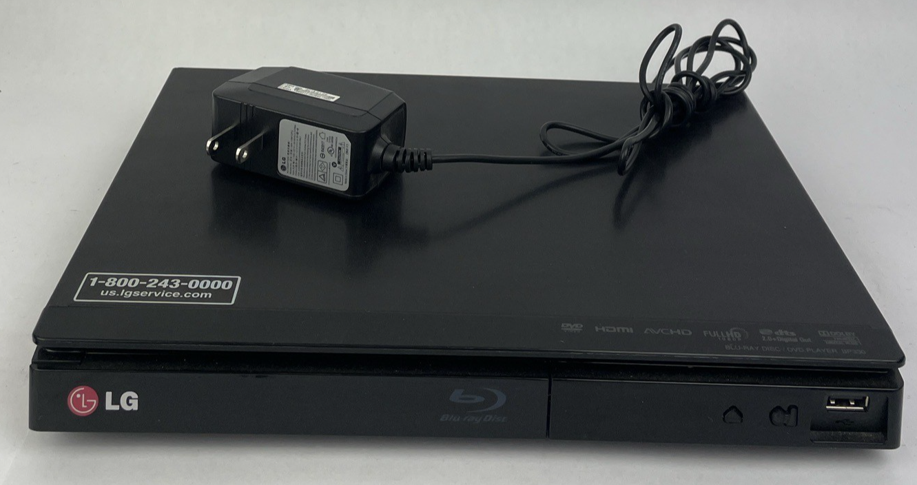 LG Blu-Ray Disc / DVD Player BP330 - Tested & Working (Power Supply Included)