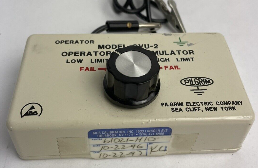 Pilgrim Electric Co. cvu-2 operator limit simulator machine calibration - LOOK