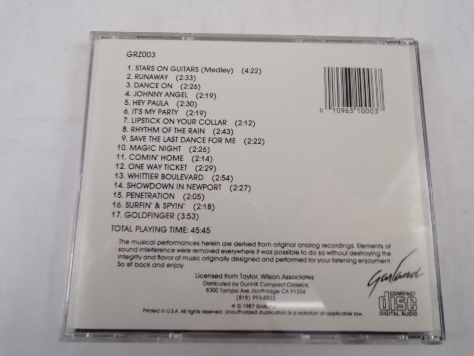 The Compact Ventures Comin' Home Goldfinger Surfin' & Spyin' Penetration CD#56