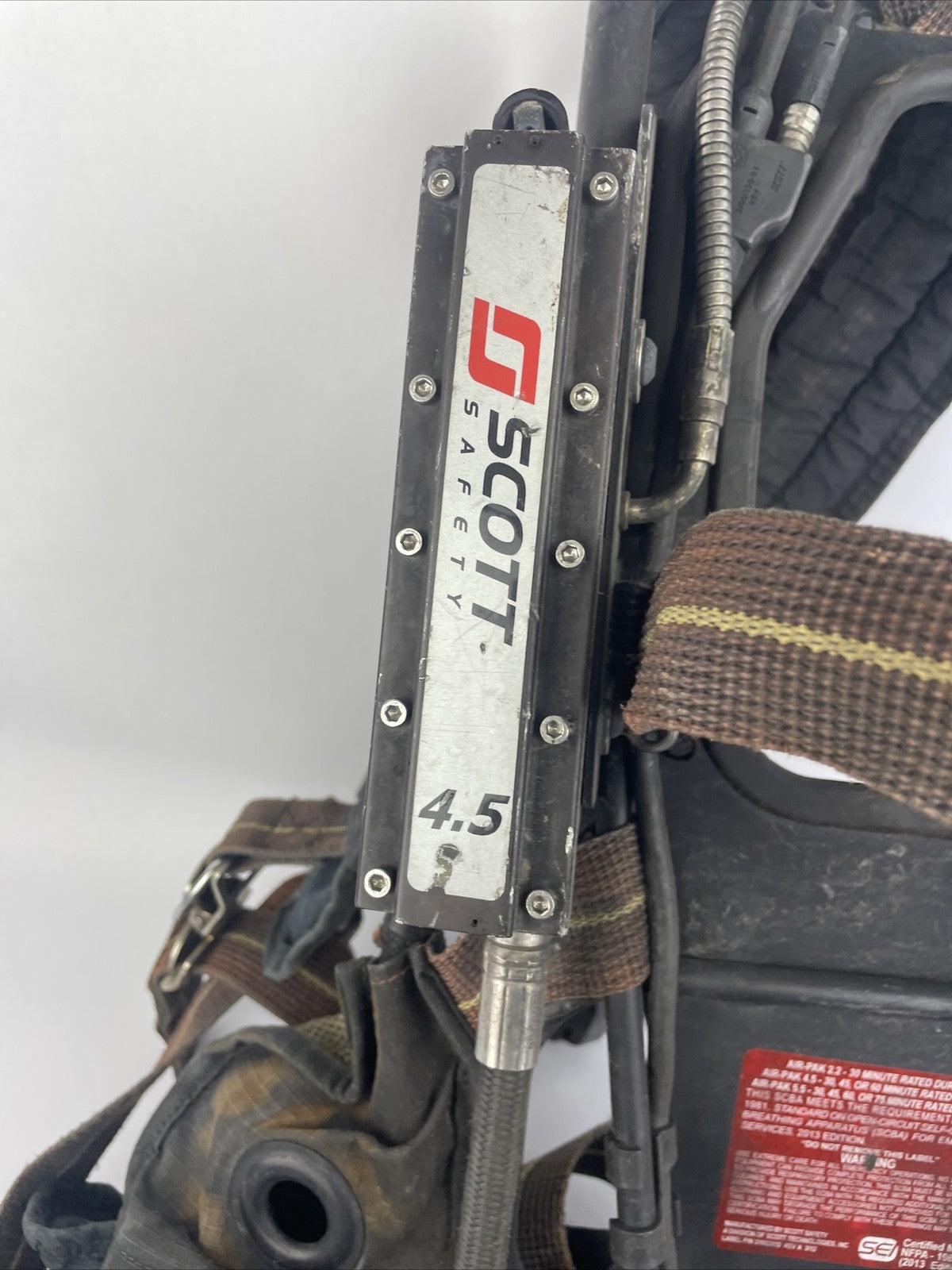 SCOTT SAFETY 4.5 4500 SCBA Air Pack Harness EZ-Flow Air Pak Plus with Sensor   e