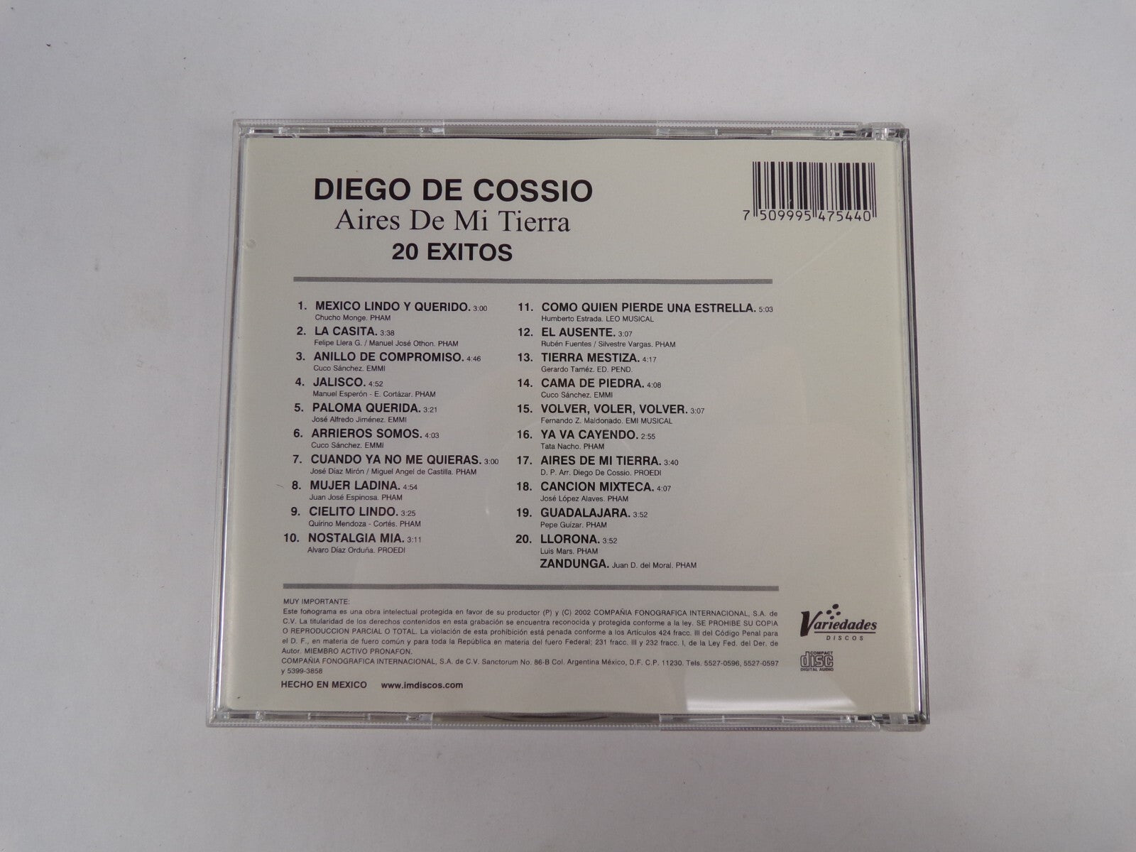 Diego De Cossio CD #12