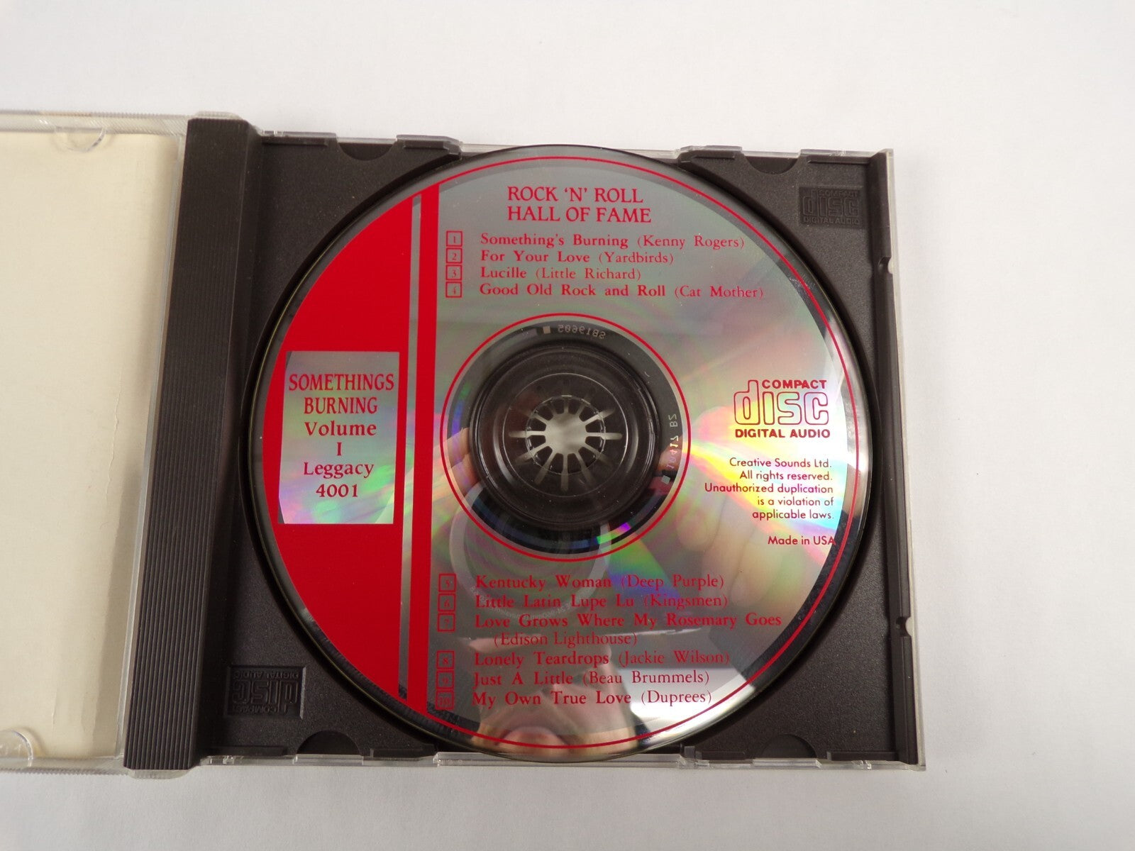 Rock N Roll Hall Of Fame Somethings Burning For Your Love Lucille CD#54
