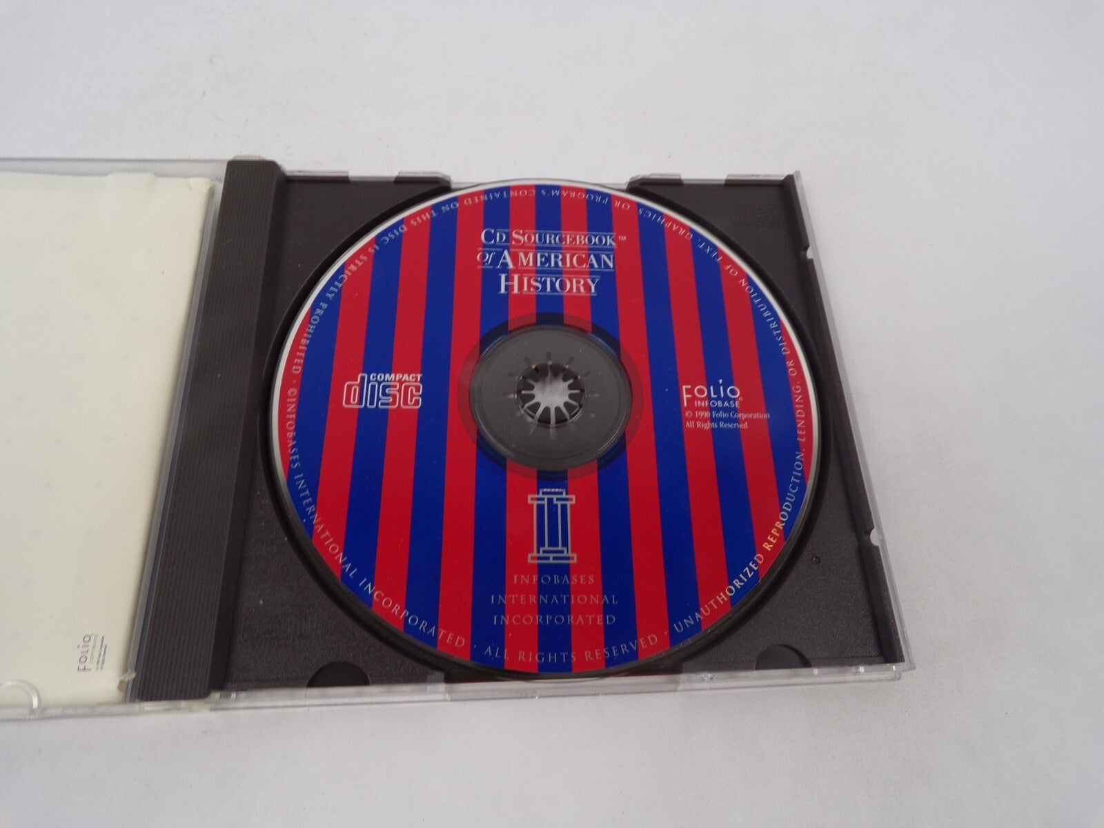 CD Sourcebook Of American History Volume One Quick Reference Guide InfobaseCD#70