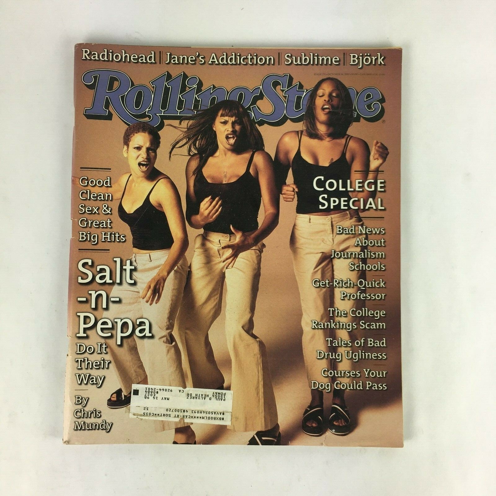 October 1997 RollingStone Magazine Salt -n- Pepa chris Mundy jane's Addiction
