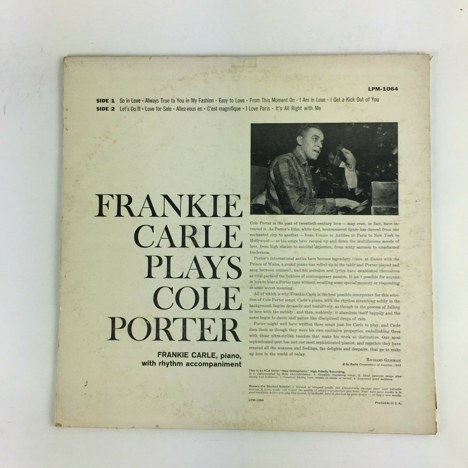 Frankie Carle Plays Cole Porter