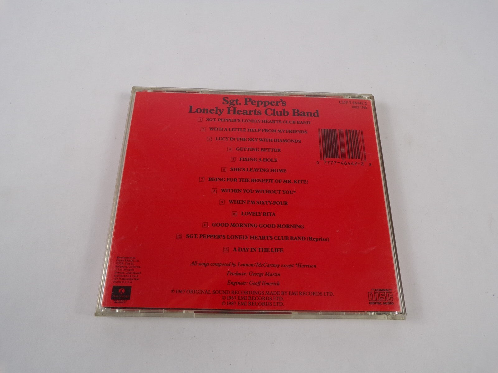 Sgt Pepper's Lonely Hearts Club Band With A Little Help From My Friends In CD#46