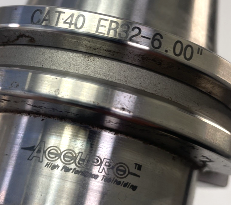 Accupro HP CAT 40 ER32-6" Collet Chuck with Maritool PS-11123HS Pull Stud