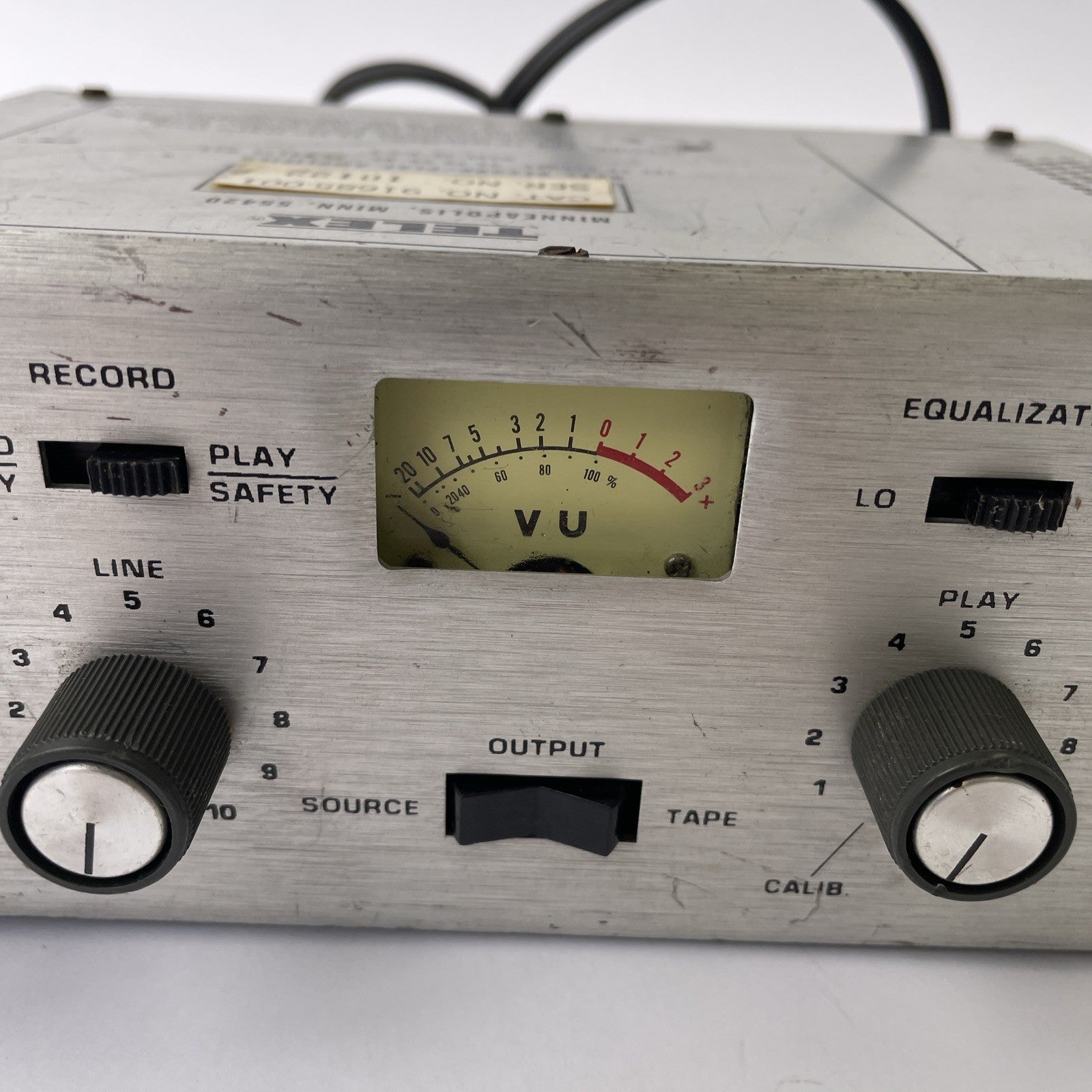 TELEX RP-85 Record / Play Amplifier  105/130 VAC 50 - 60 Hz Made in the U.S.A.