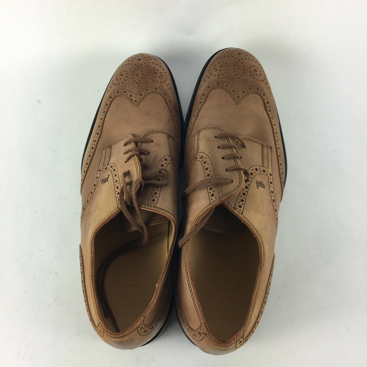 Genuine Tods's Italy Stylish Brogue Style Brown Shoes for Men Size 10½ 