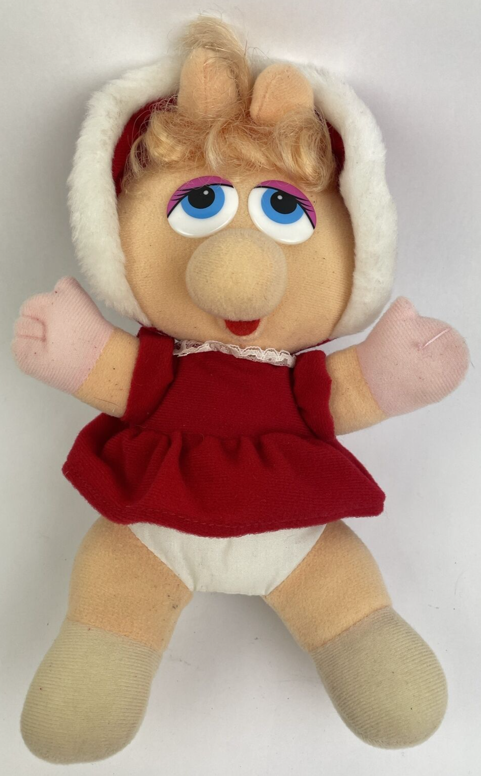 Vintage Miss Piggy 12" Christmas Plush Doll 1987 Muppet Baby - Jim Henson LOOK
