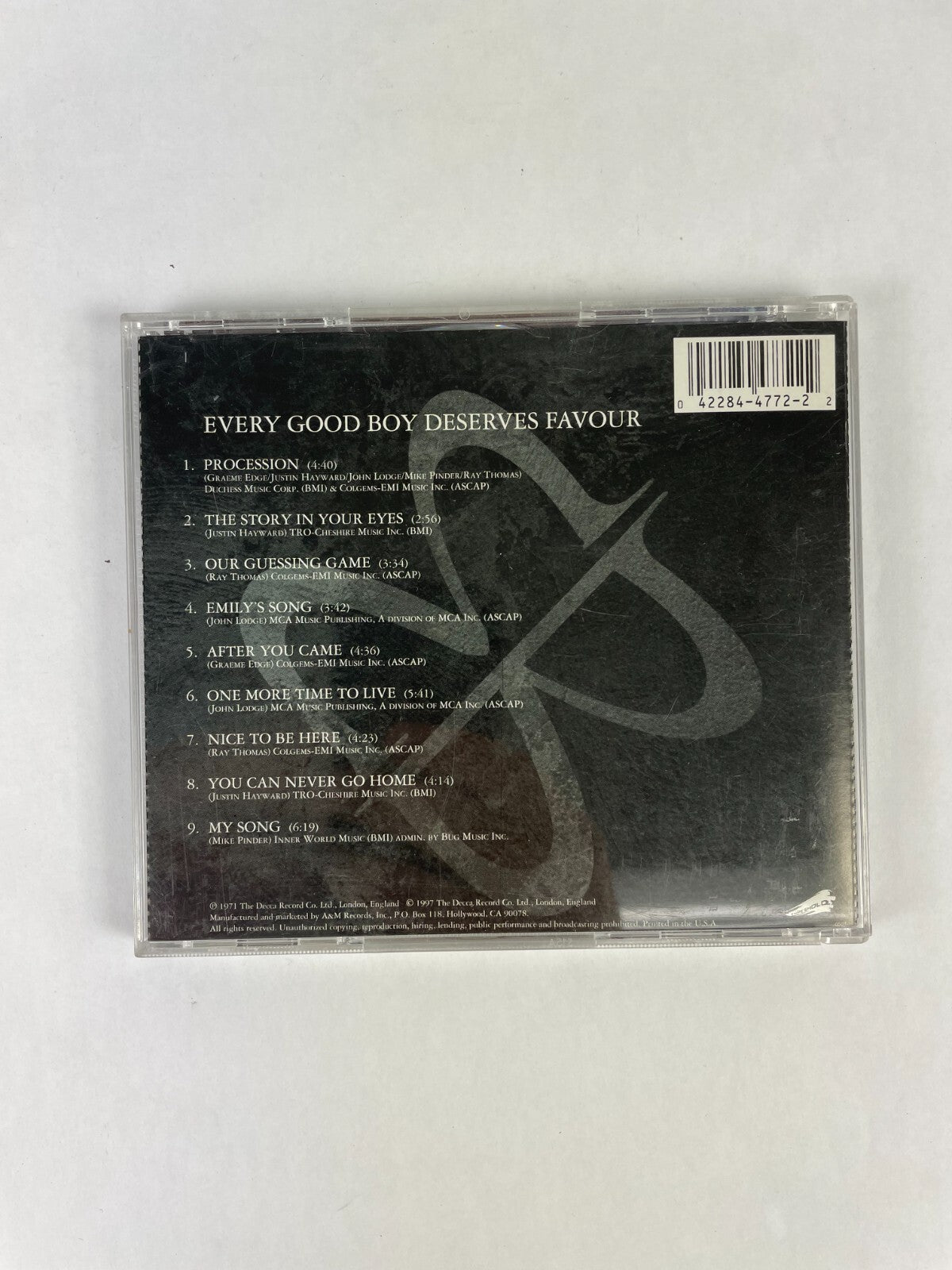 The Moody Blues Every Good Boy Deserves Favour CD #7