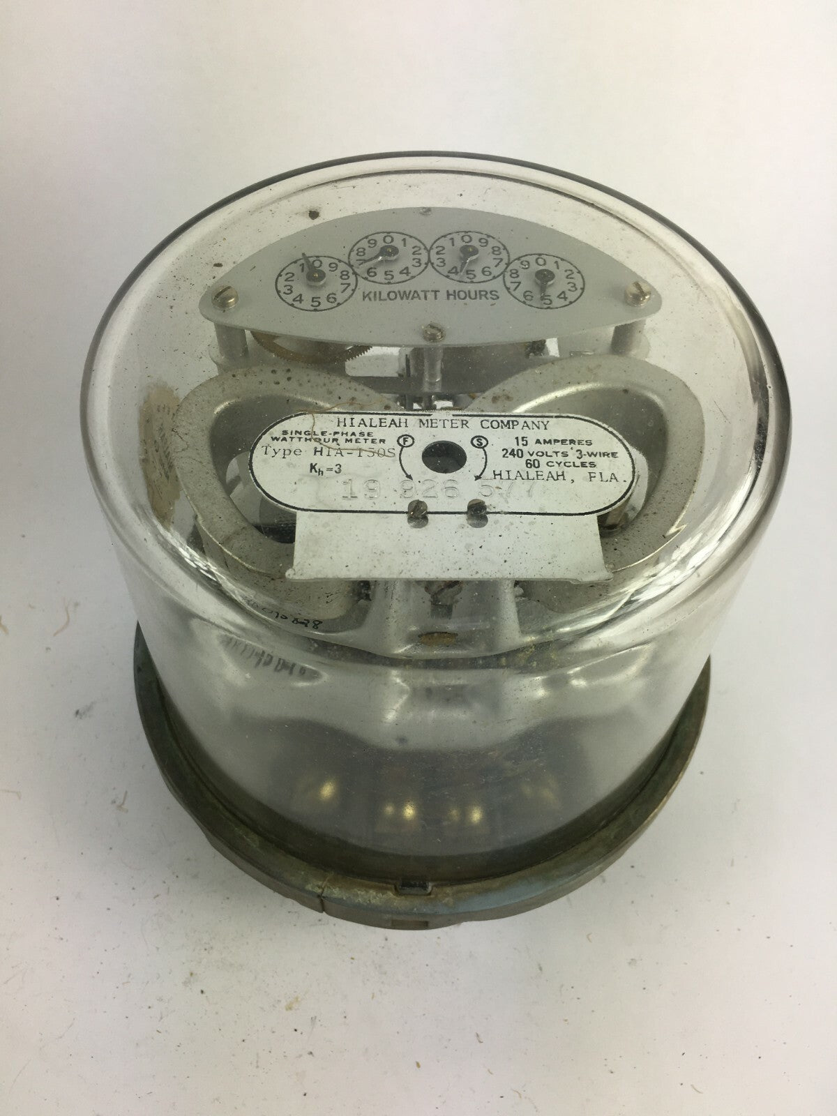 Hialeah Kilowatt Hours Single Stator Watt Hour Meter Type HIA 130S 240v 3-Wire