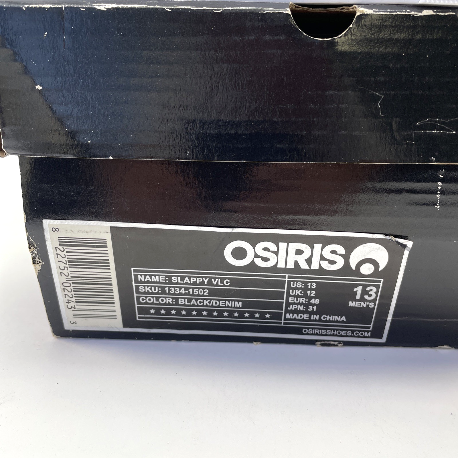 Osiris Shoes Mens " Slappy VLC Black Denim / White Low Top Sneaker Size 13