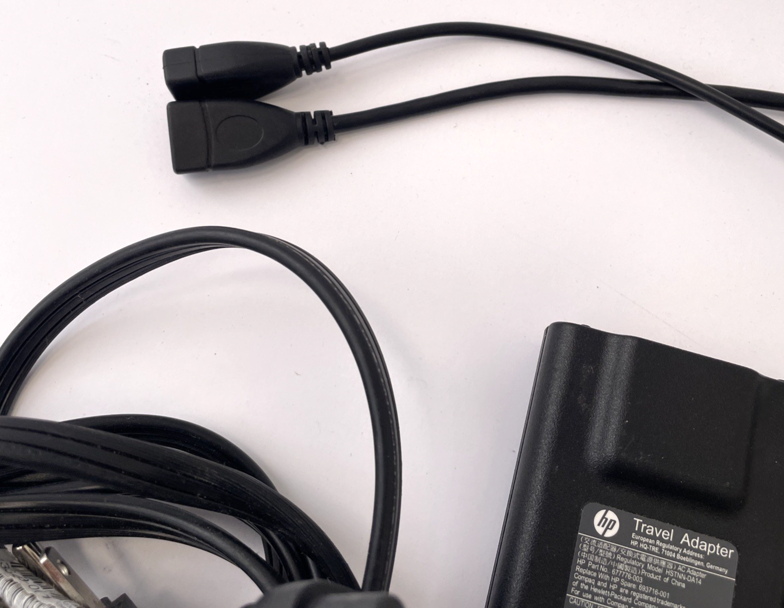 Lot of 2 HP 693716-001 65W Travel AC Power Adapter L47254-003 HSTNN-DA14     A00