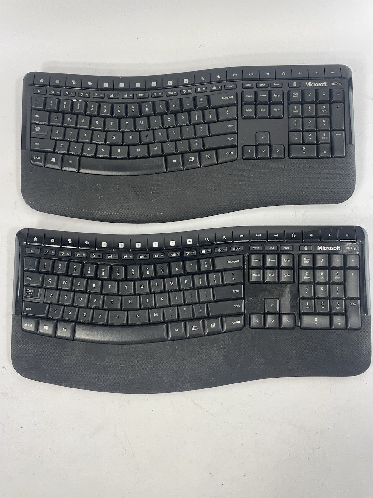 Lot of 2: Microsoft Comfort 5050 Wireless Ergonomic Keyboard 5KV-00001 No Dongle