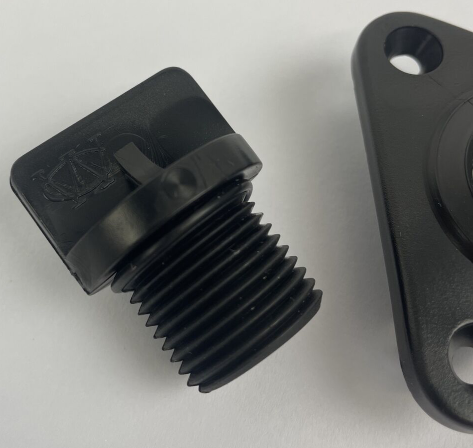 Wilcox - Crittenden North & Judd Marine Drain Plug 3/4" FLT ZITEL BLACK