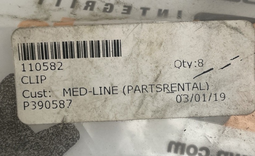 OEM Crown Integrity Forklift Lift Parts Clip 110582 ( Lot of 10 per pack )