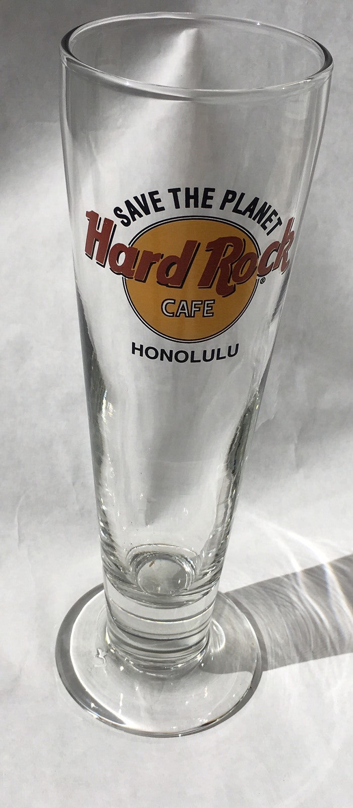 HARD ROCK CAFE HONOLULU BEER GLASS - VERY RARE  - PUB / BAR / BBQ