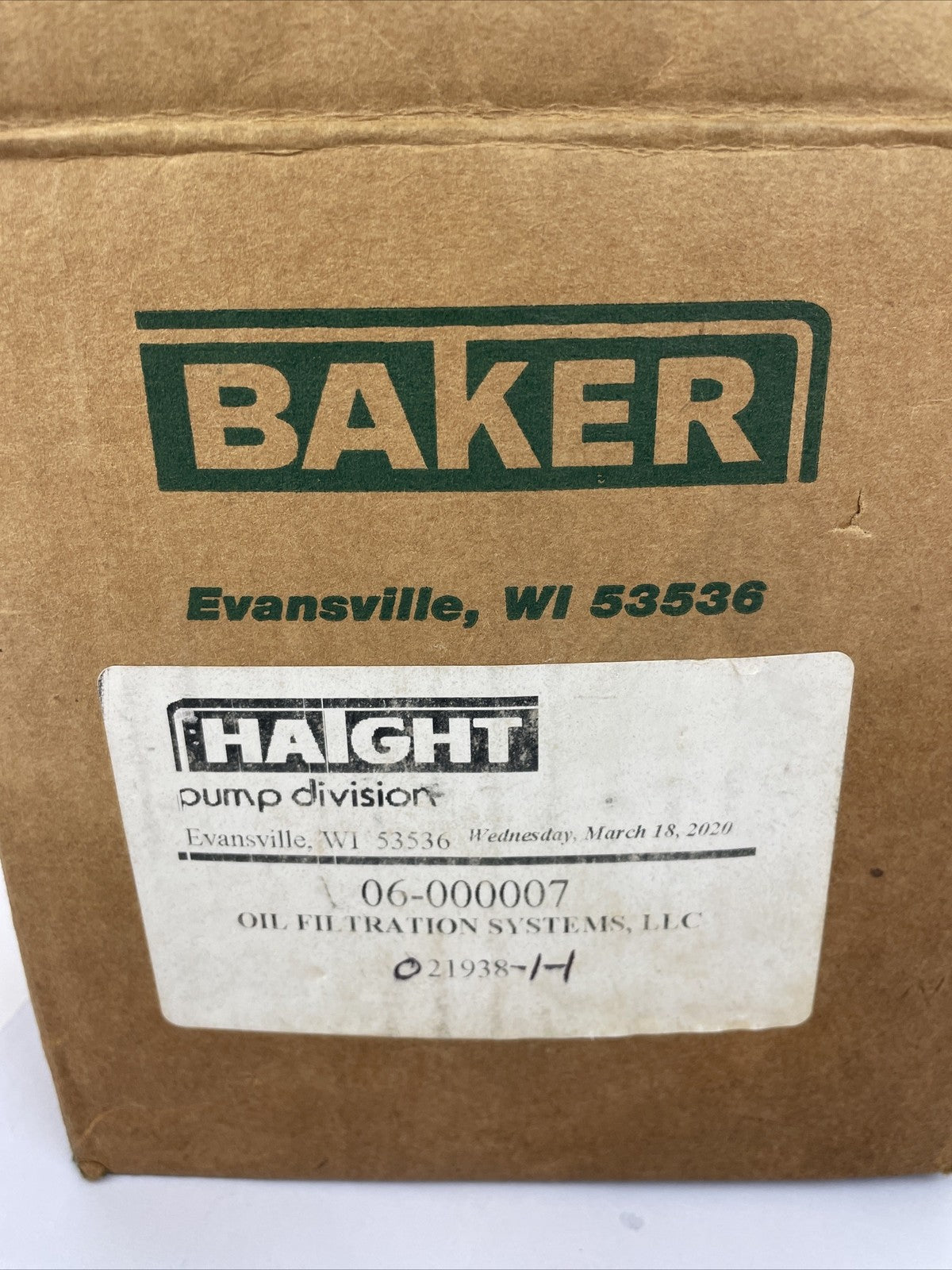 HAIGHT Pump Division HOT OIL FILTER PUMP 5-GPM FOR DEAN KEATING FRYMASTER PITCO