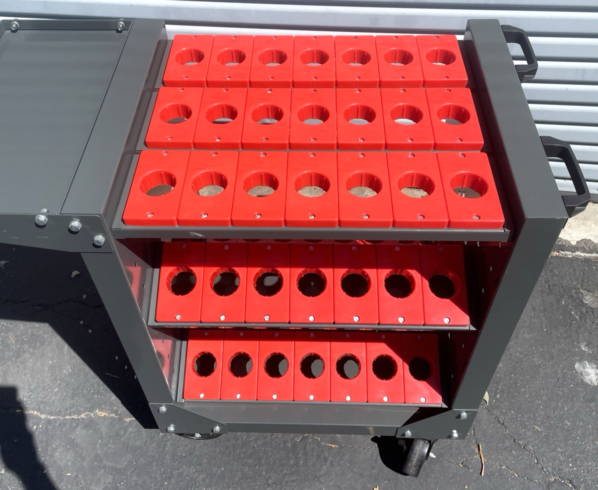 The Haas 40-Taper Tool Push Cart Tool Holder CNC Machine Tool Cart " Holds  49 "