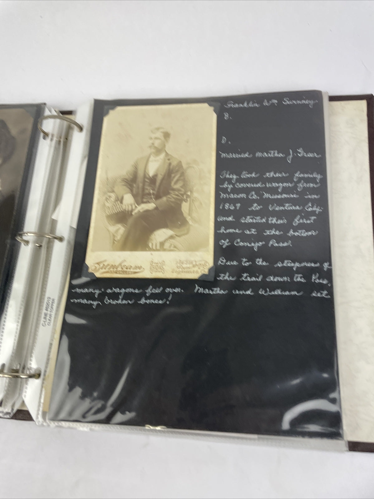 Antique Picture Album w/ tintypes B&W photos with Stories - LOOK