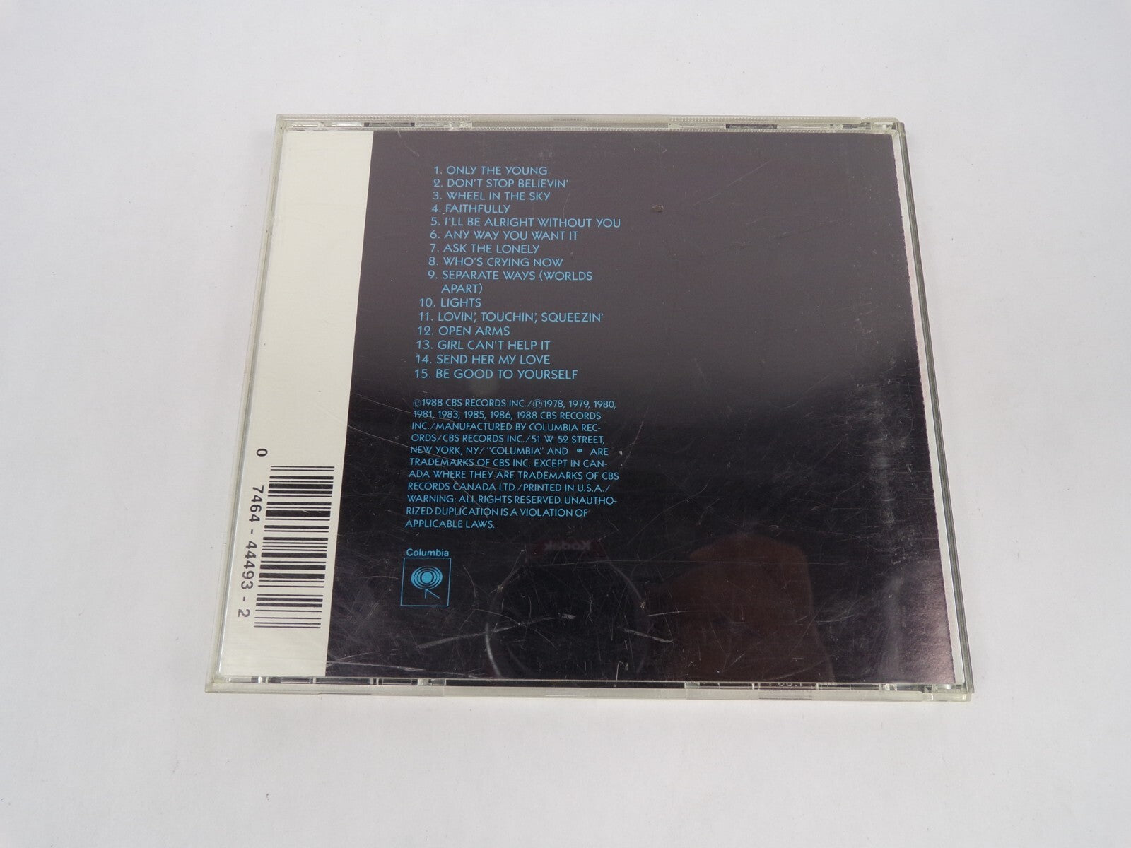 Journey-Greatest Hits Only The Young Don't Stop Believin' Wheel In The Sky CD#63
