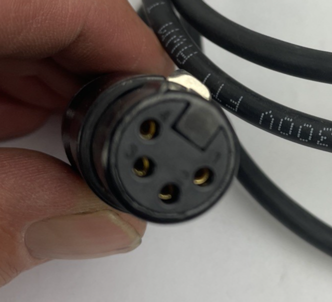 LEMO 2 PIN FGG.1B Male to  4-pin XLR Male Black GLD Neutrik Cable Connection 60"