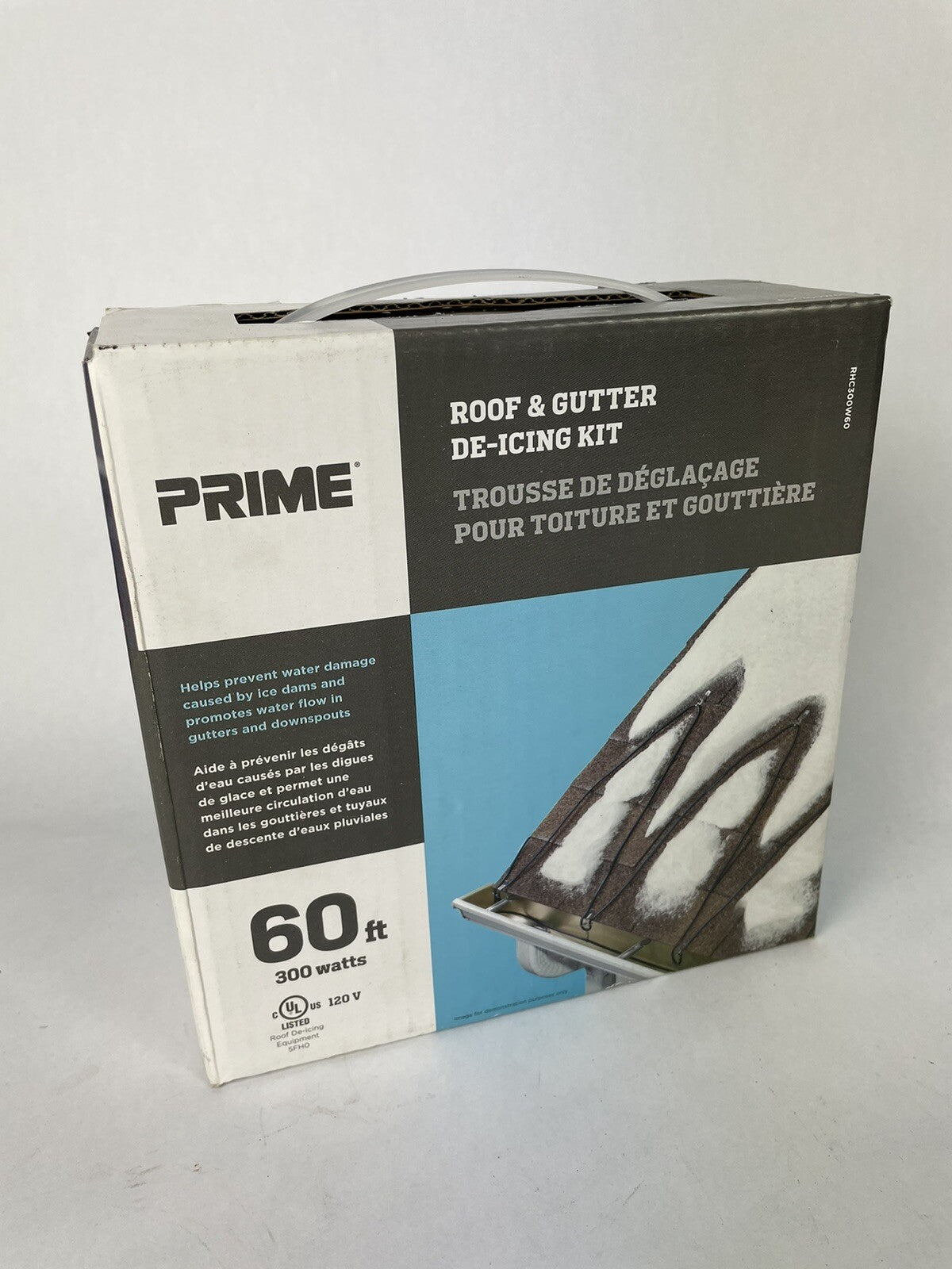 Prime Roof and Gutter De-icing Kit 60 Feet / 300 Watts 