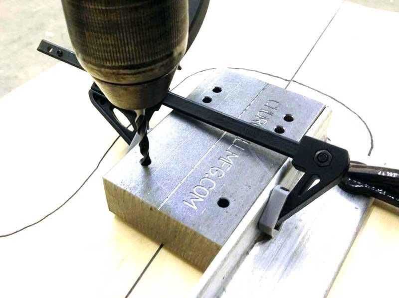 Professional Billet Machined Aluminum Skateboard Hole Pattern Drill Jig