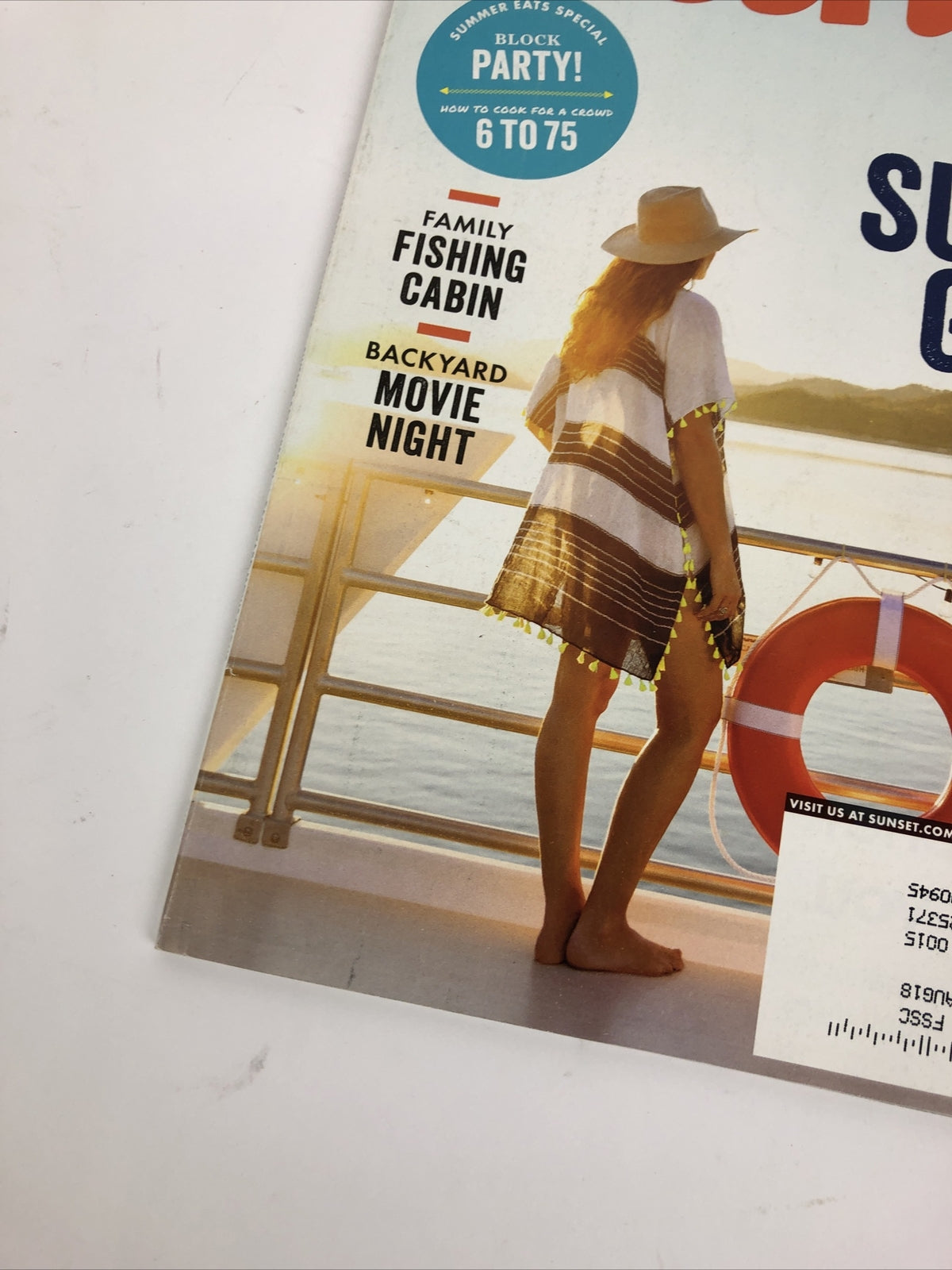 June 2018 Sunset Magazine Family Fishing Cabin, Backyard Movie Night Summer Eats
