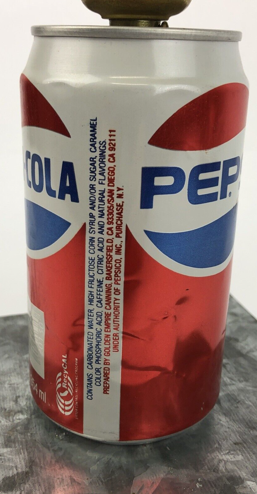 Vintage Working 1987 America’s Cup San Diego Pepsi Can Light Lamp Pepsi Cola