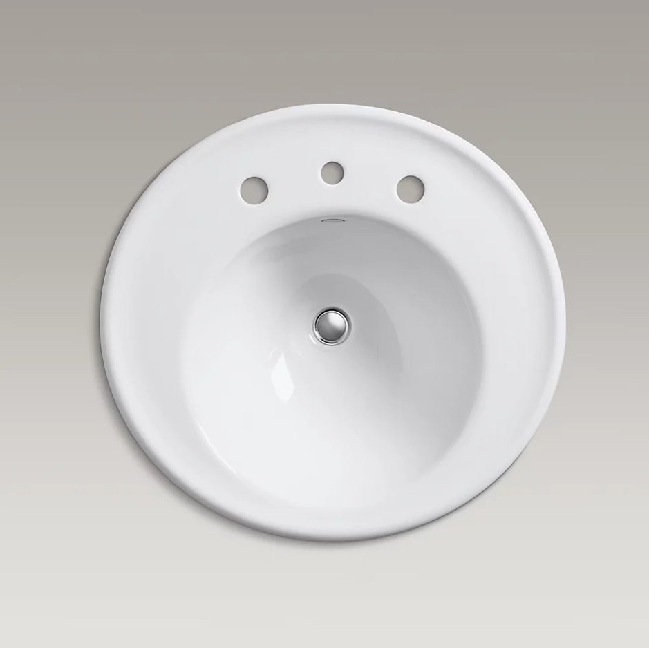 Kohler Iron Works K-2822-8S-0 wall mount sink sandbar 8 inch centers