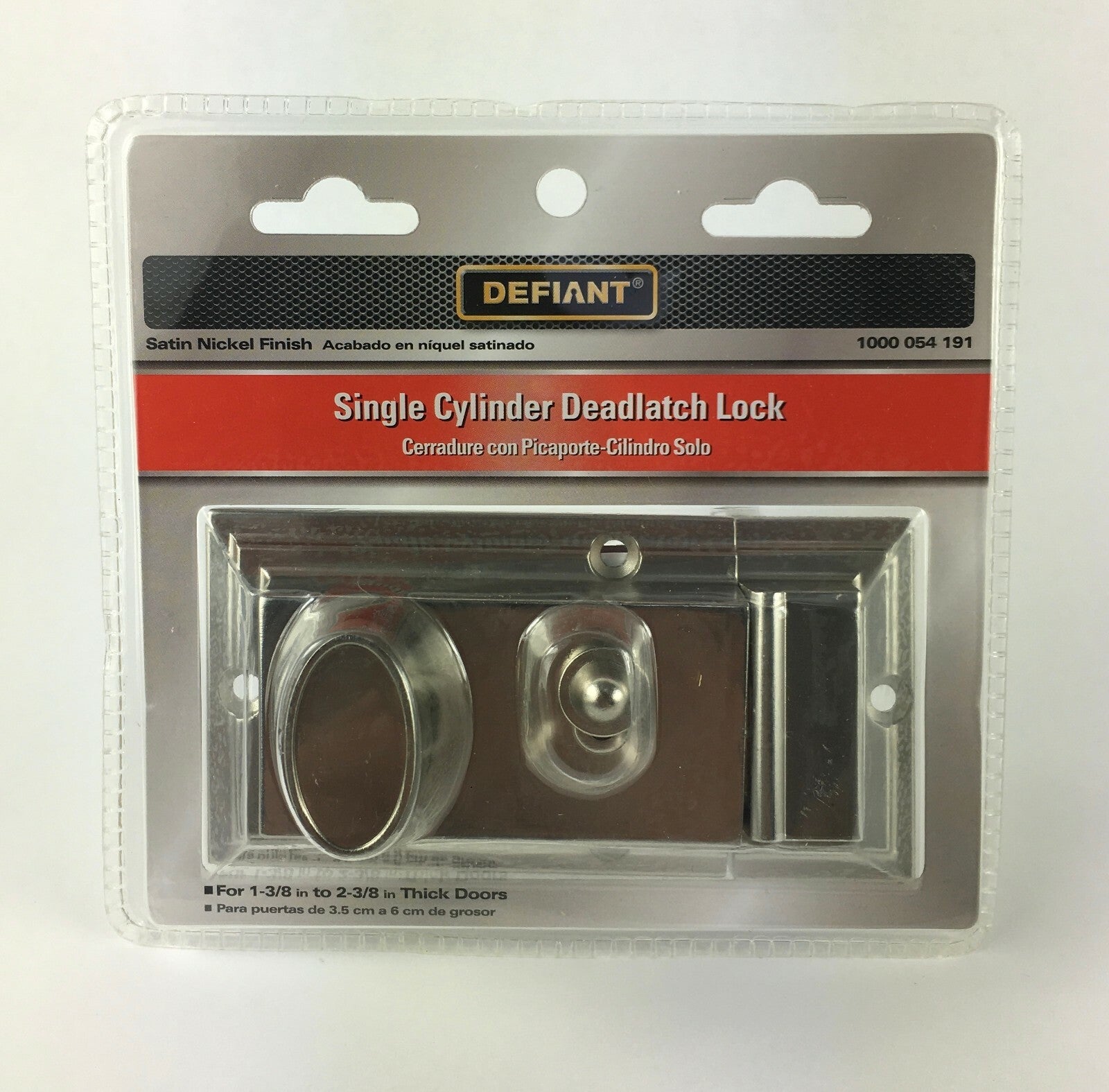 2 x Defiant Single Cylinder Deadbolt Deadlock Nickel Entrance Door Lock 2 Keys