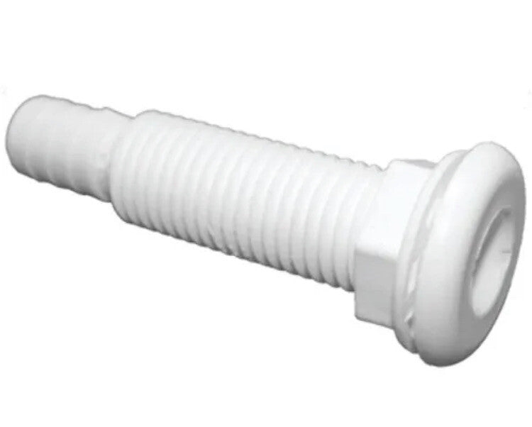 TH-752XL-DP EXTENDED LENGTH Marine THRU-HULL FITTING-3/4" x 4-1/2", White - M2