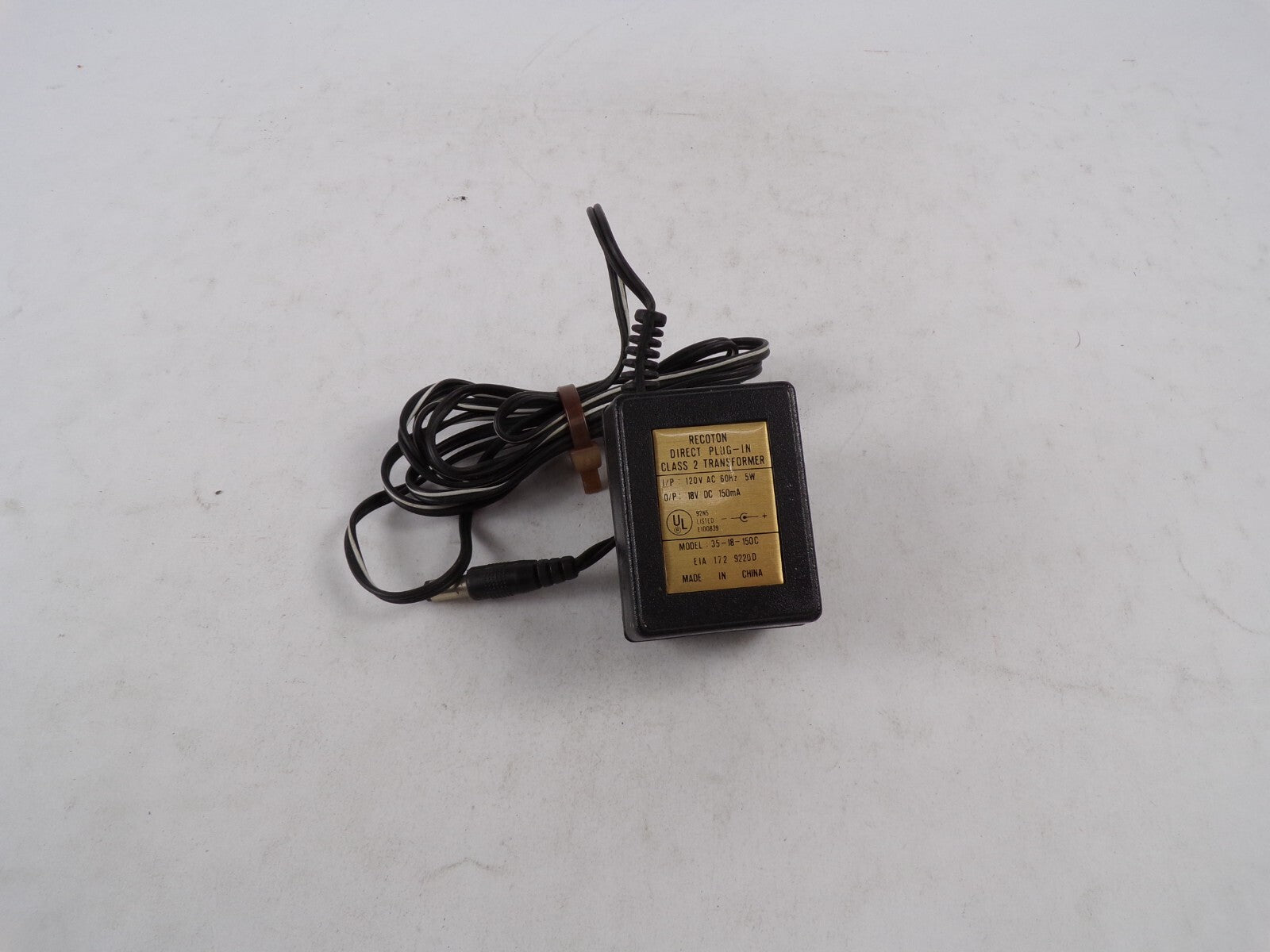 Geniune Recoton 35-18-150C Class 2 Output 18 V  150mA Power Supply Adapter A56
